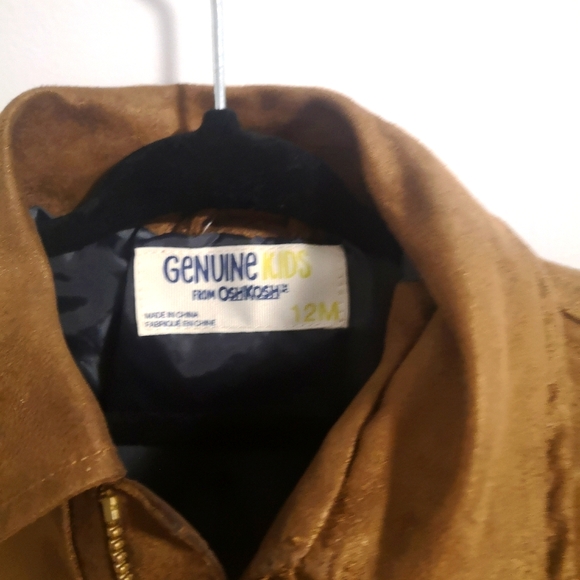 Oshkosh B gosh faux suede brown jacket - Picture 5 of 6